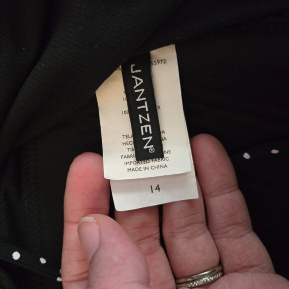 Jantzen Polka Dot Halter One-Piece Swimsuit - Pin-Up Style - Size 14 - Picture 5 of 5